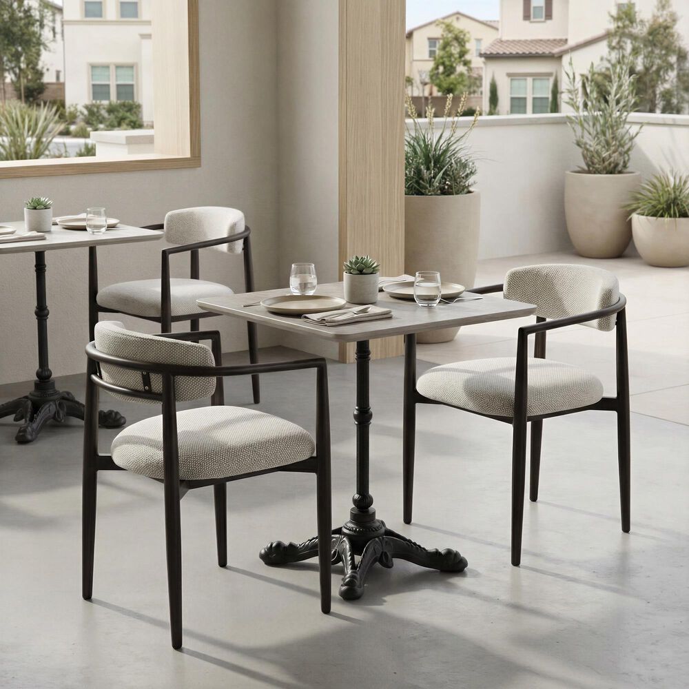 Zuo Modern Alfresco 24" Square Dining Table in Black and Gray - Table Only, , large