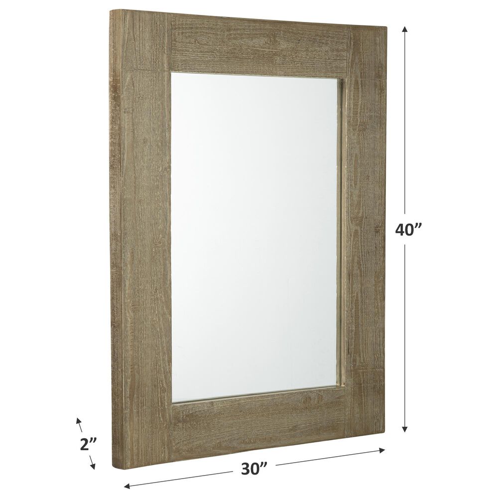 Ashley Waltleigh Accent Mirror in Distressed Brown, , large
