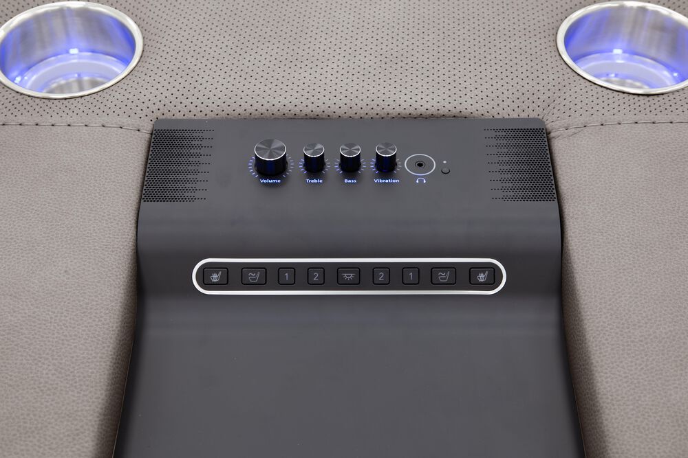 Palisade &amp; Co. Power Reclining Sofa with Audio in Capriccio Dove, , large