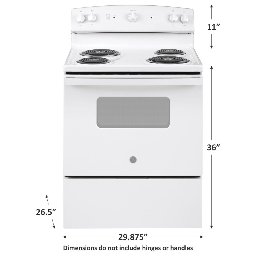 GE Appliances 30&quot; Free-Standing Electric Range in White, , large