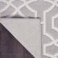 Nourison Joli 8" x 10" Grey and White Area Rug, , large