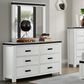 Mayberry Hill Wade 6-Drawer Dresser and Mirror in White, , large