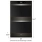 Whirlpool 30" 10 Cu. Ft. Smart Double Wall Oven with True Convection Cooking - Black, , large