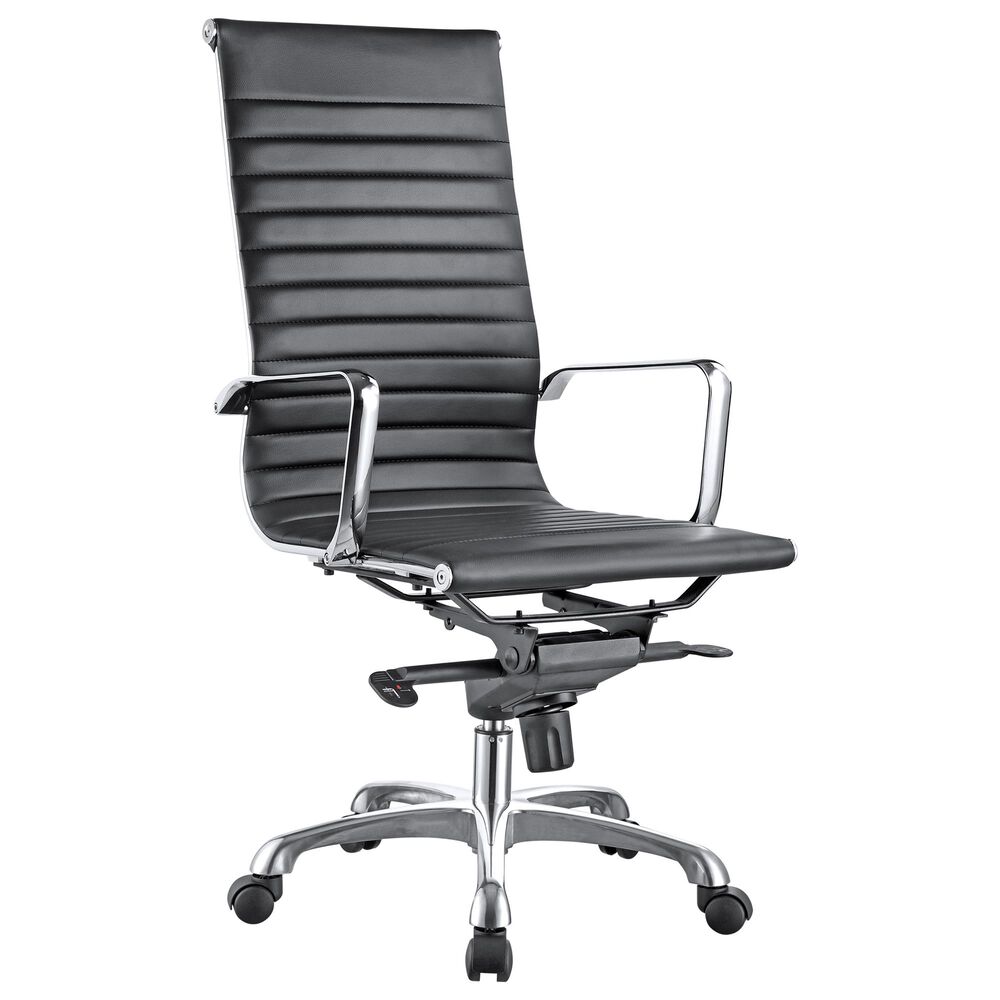 Moe's Home Collection Omega Swivel Office Chair in Black, , large