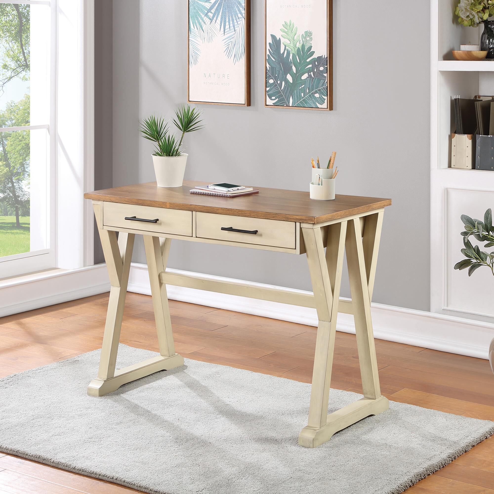 Rustic white sale writing desk