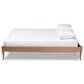 Baxton Studio Marieke King Platform Bed Frame in Walnut Brown, , large
