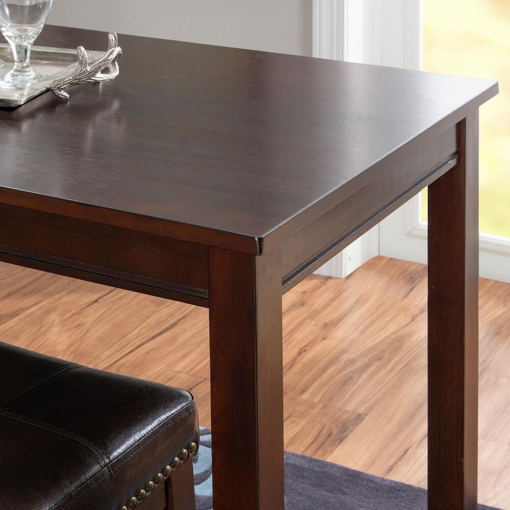 Linon Home Decor Claridge Counter Height Pub Table in Rich Brown - Table Only, , large