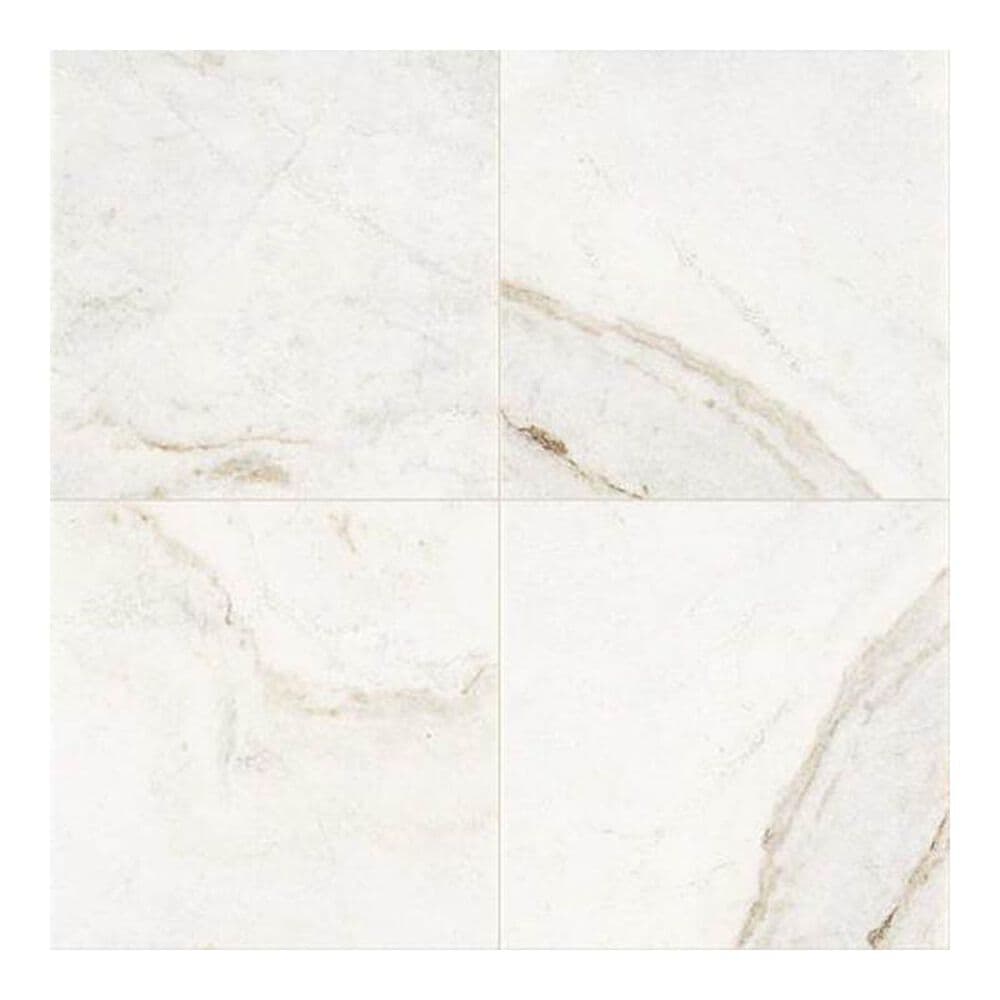 Dal-Tile Marble Daphne White 18" x 18" Polished Natural Stone Tile, , large