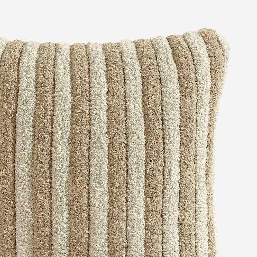 Sunday Citizen Snug Piped 20&quot; Square Throw Pillow in Biscotti and Sahara Tan, , large