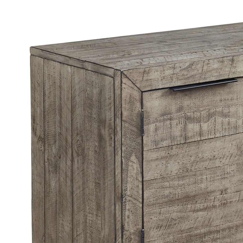 Ashley Krystanza 92&quot; TV Stand with Electric Fireplace in Weathered Gray, , large