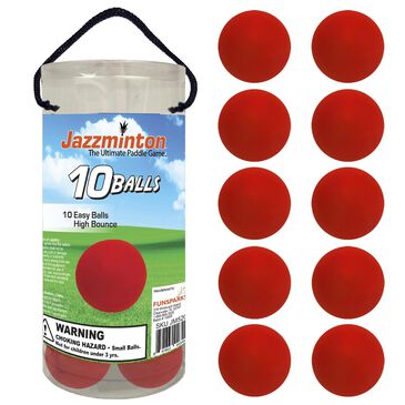 Funsparks Jazzminton Light Ball 10-Pack in Red, , large