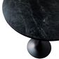 Leisuremod LeisureMod Verve Collection Modern Bar Height Table Black Base with 27 Round Black Marbleized MDF Top, , large