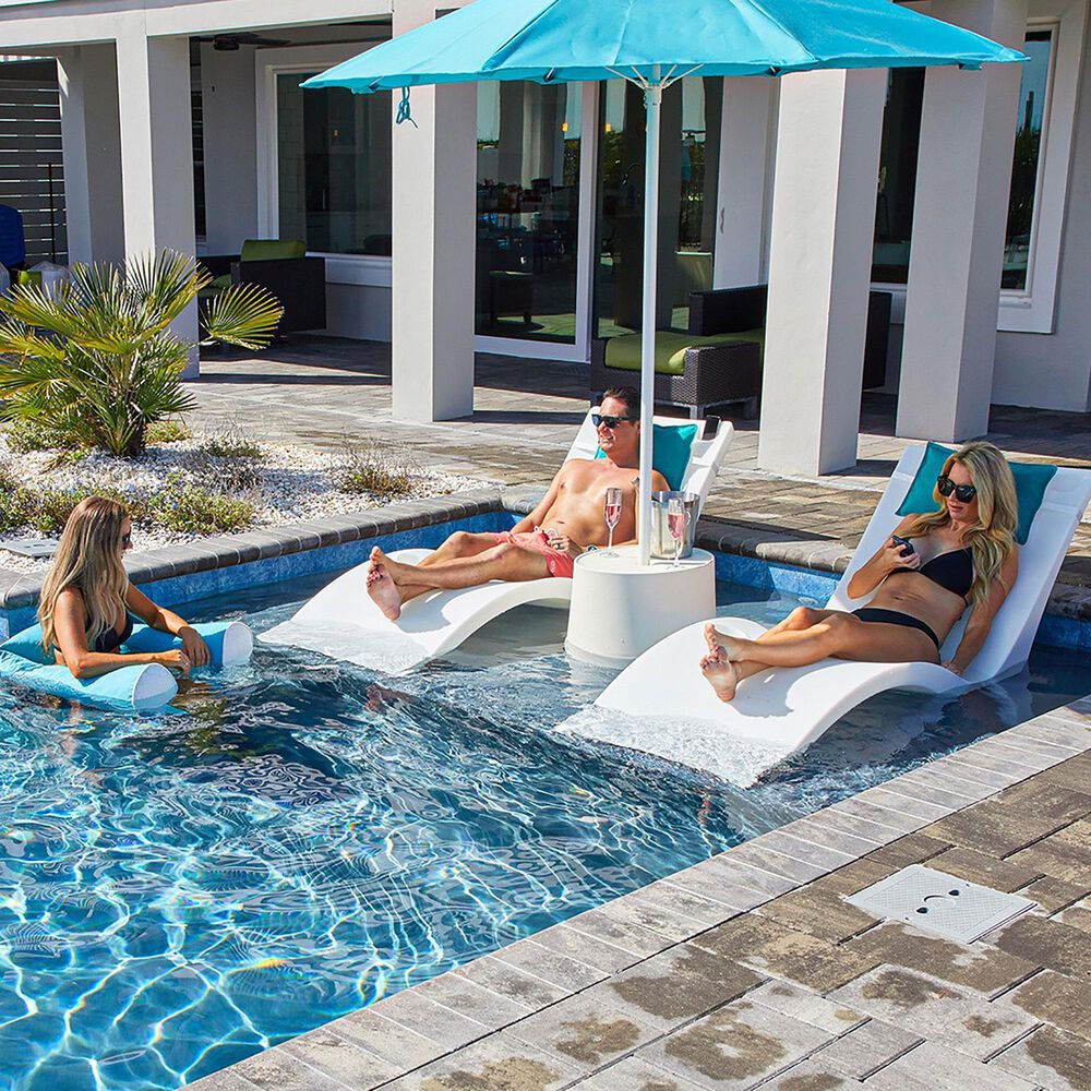 Floating Luxuries Kai Shelf Lounger in White &#40;Set of 2&#41;, , large