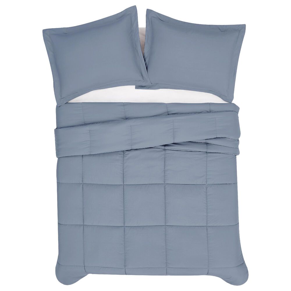 Pem America London Fog Garment Wash 3-Piece Full/Queen Comforter Set in Blue, , large