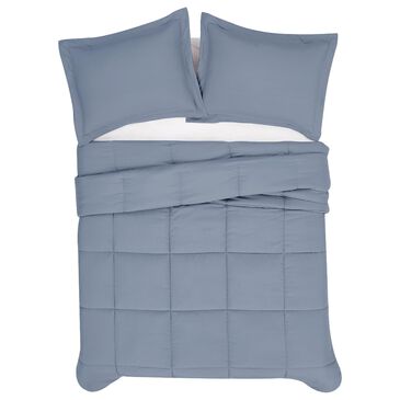 Pem America London Fog Garment Wash 3-Piece Full/Queen Comforter Set in Blue, , large