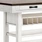 Ashley Valebeck 5-Piece Counter Height Dinning Set in Distressed Vintage White, Warm Brown and Black, , large