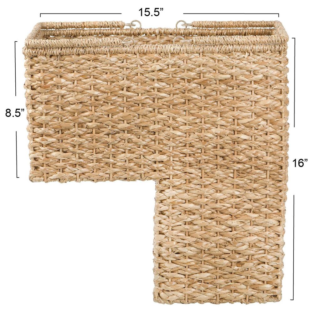 Creative Coop Woven Bankuan Stair Basket with Handles in Natural, , large