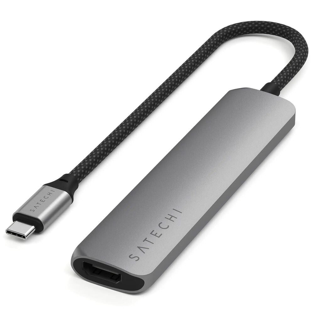 Satechi 6-in-1 USB-C Slim Multiport Adapter in Space Grey, , large