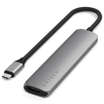 Satechi 6-in-1 USB-C Slim Multiport Adapter in Space Grey, , large