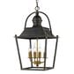 Golden Lighting Christoff 4-Light Pendant in Antique Black Iron, , large