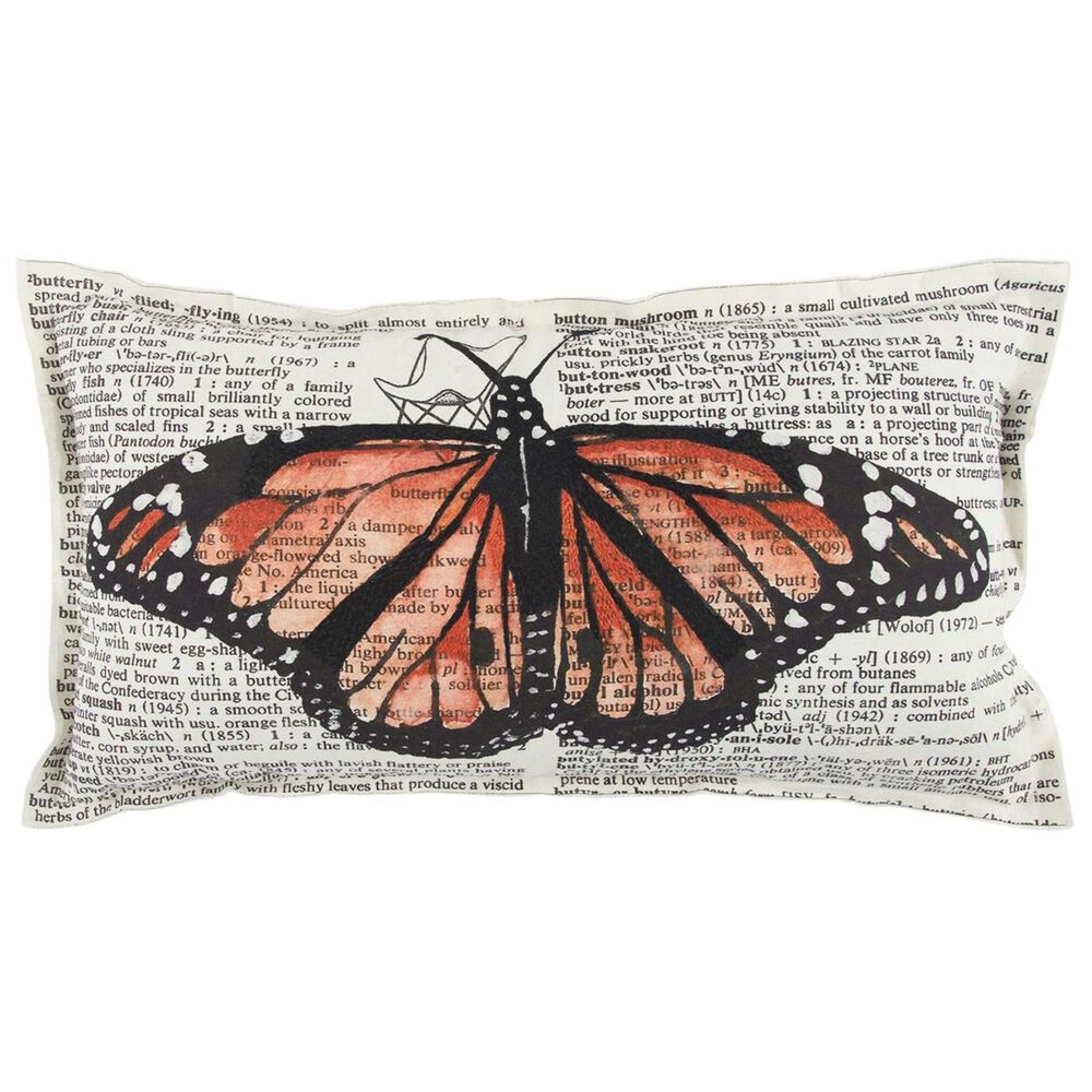 Rizzy Home Mariah Parris 14" x 26" Pillow Cover with Butterfly, , large