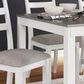 Ashley Stonehollow 6-Piece Rectangular Dining Set in White and Gray, , large