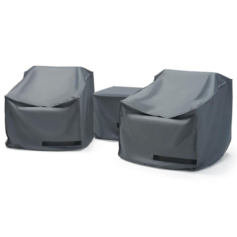 RST Brands Deco 3-Piece Patio Club Chair Cover Set in Gray, , large