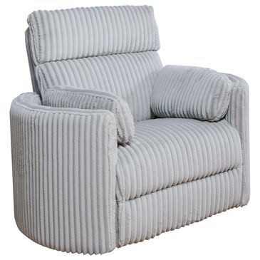 Simeon Collection Power Swivel Gilder Recliner in Mega Grey, , large