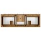 James Martin Malibu 72" Double Bathroom Vanity in Amber Birch with 3 cm Lime Delight Quartz Top and Rectangular Sinks, , large