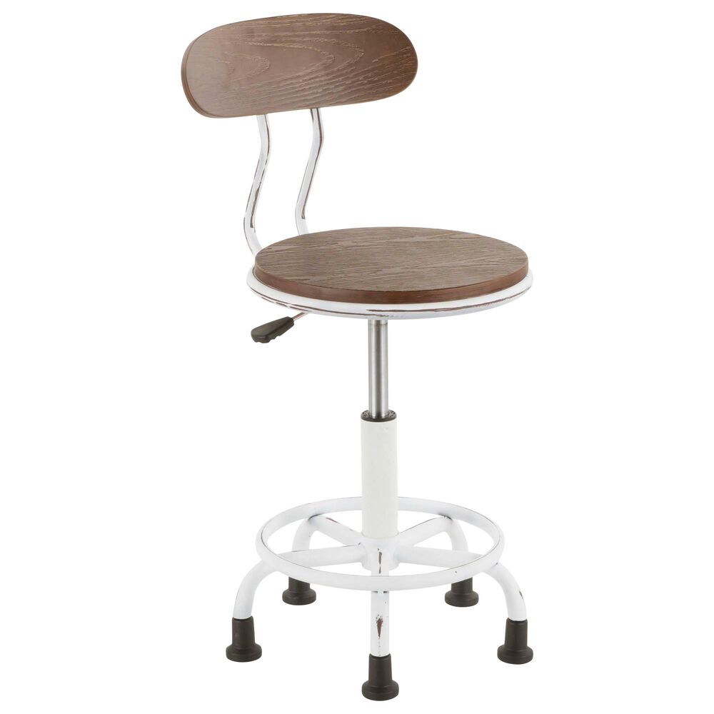 Lumisource Dakota Task Chair in Espresso/Vintage White, , large