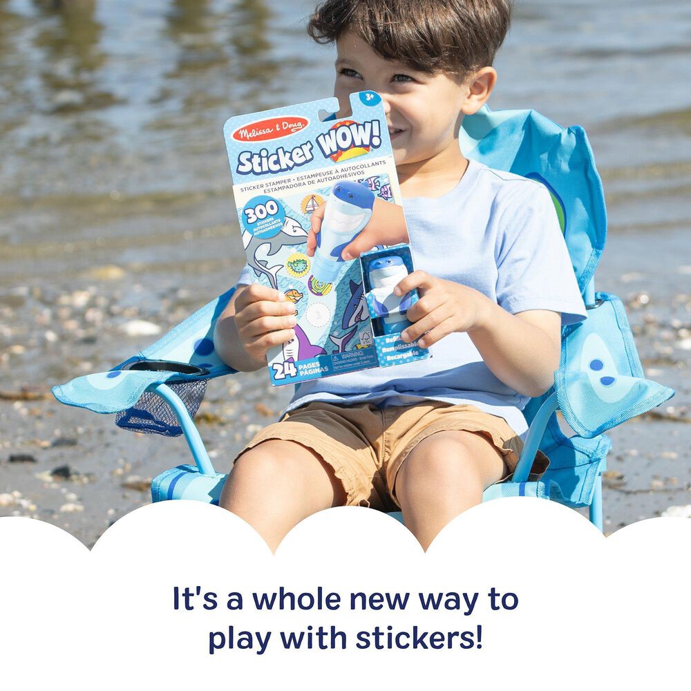 Melissa &amp; Doug Sticker WOW! Shark Activity Pad and Sticker Stamper in Multicolor, , large