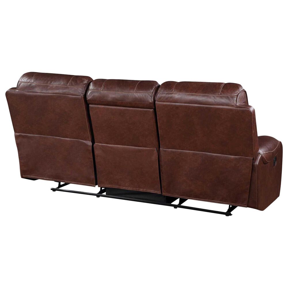 Crystal City Keily Manual Reclining Sofa with Dropdown Table in Brown, , large