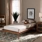 Baxton Studio Karine Twin Platform Bed Frame in Walnut Brown, , large