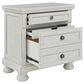Ashley Robbinsdale King Storage Bed and Two Nightstands in Antique White, , large