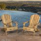 Noble House Hayle Patio Adirondack Chair in Natural Stained (Set of 2), , large