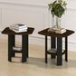 HOMLUX End Table in Columbia Walnut and Black (Set of 2), , large
