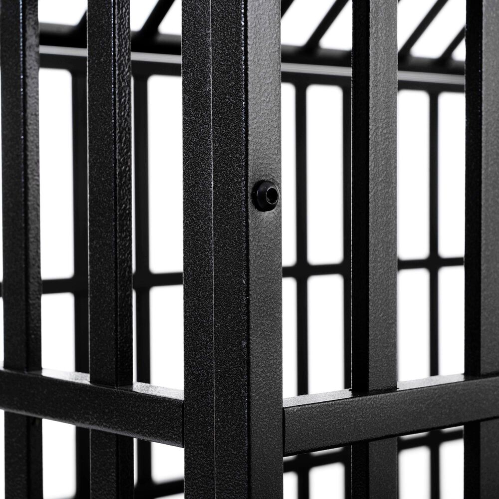 HOMLUX 55" Heavy Duty Dog Cage Pet Crate with Roof and Window on Roof in Black, , large