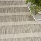 Nourison Positano POS03 Grey and Ivory 9" x 12" Indoor/Outdoor Area Rug, , large