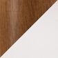 Lumisource Saddle Counter Stool with White Cushion in Walnut and Chrome (Set of 2), , large