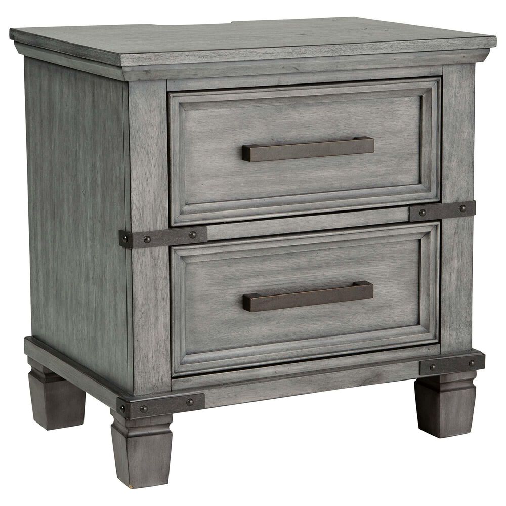 Signature Design by Ashley Russelyn 2 Drawer Nightstand in Gray, , large