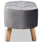 Baxton Studio Simone Upholstered Ottoman in Grey, , large