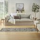 Nourison Fusion Cream and Gray 2"2" x 7"6" Runner, , large