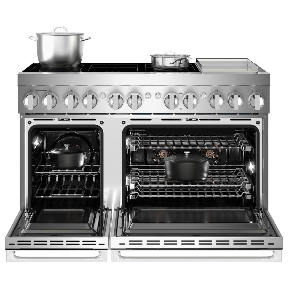 JennAir Noir 48" Freestanding Induction Smart Range with Chrome-Infused Griddle in Stainless Steel, , large