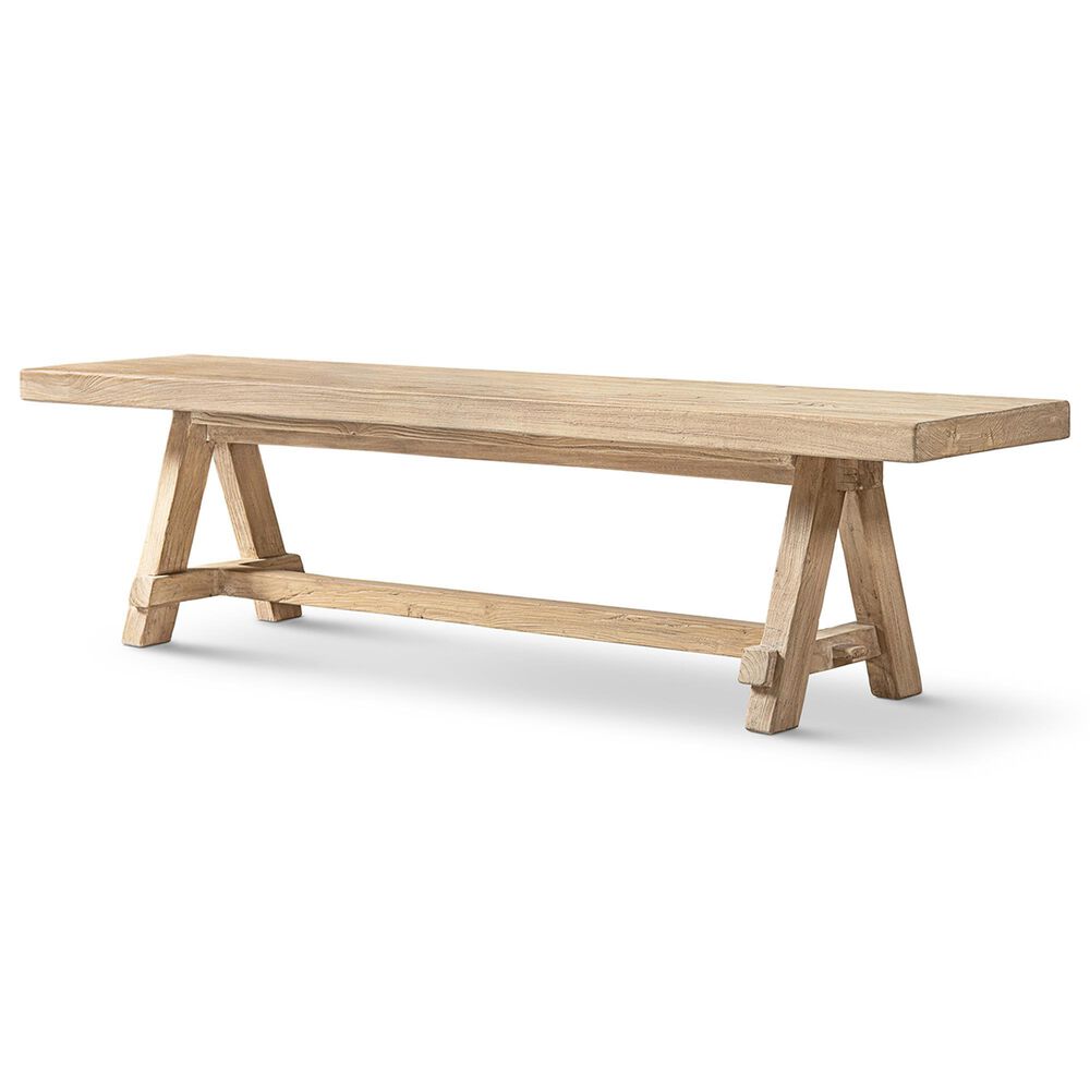 Jennifer Taylor Home Hawthorne 72" Dining Bench in Heritage Light Natural Brown, , large