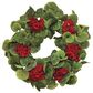 The Gerson Company 24" Geranium Twig Wreath in Green and Red, , large