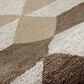 L&R Resources Sinuous Rustic Southwest Geometric 6" Round Brown, Tan and Cream Area Rug, , large