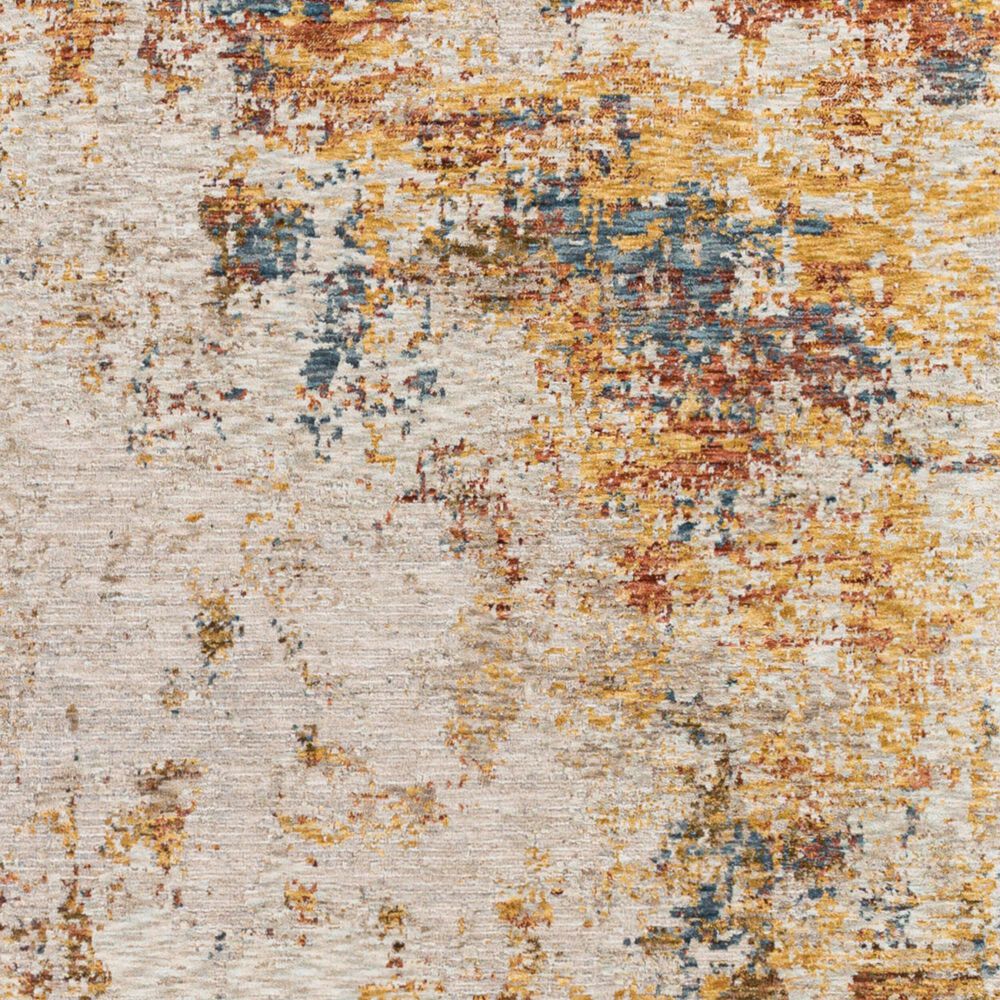Surya Reina Light Gray, Cream, Medium Gray, Denim, Rust, Mustard and Olive 2&#39;7&quot; x 10&#39; Runner, , large