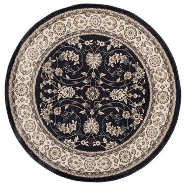 Safavieh Lyndhurst 7" Round Anthracite and Cream Area Rug, , large