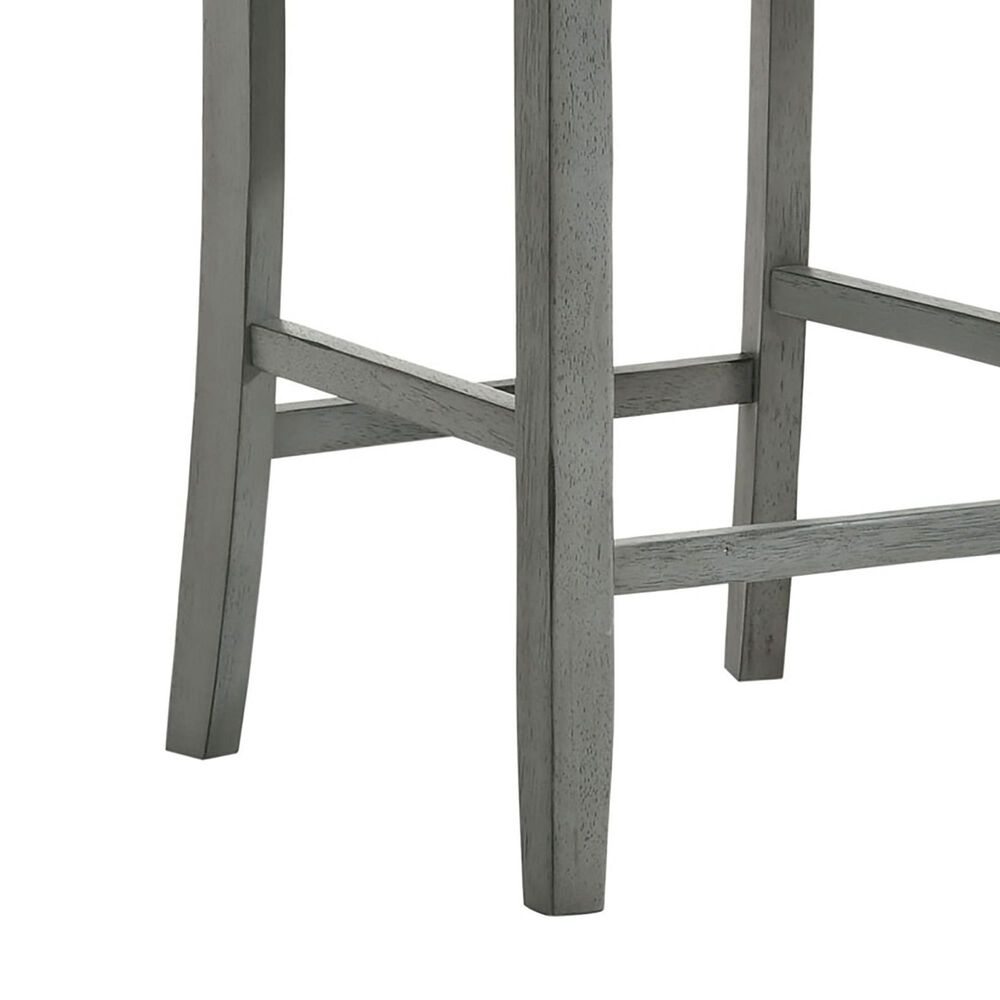 Furniture of America Kermit Counter Chair in Oak/Light Gray &#40;Set of 2&#41;, , large