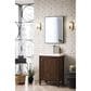 James Martin Vanities Britannia 24" Single Bathroom Vanity in Mid Century Acacia with 3.5 cm White Glossy Resin Top and Rectangular Sink, , large